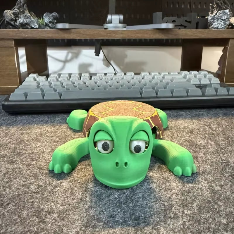 Panicked Turtle Coaster 3D Printed Cup Mat Insulation Pad Home/Office Decorative Cup Pad Mug Holder with Funny Expression