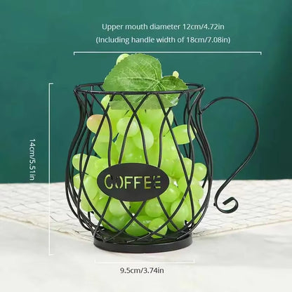 1Pc Coffee Pod Holder Large Capacity Cup Coffee Pod Organizer Coffee Creamer Container Coffee Pod Storage Cup Mug Shape Coffee