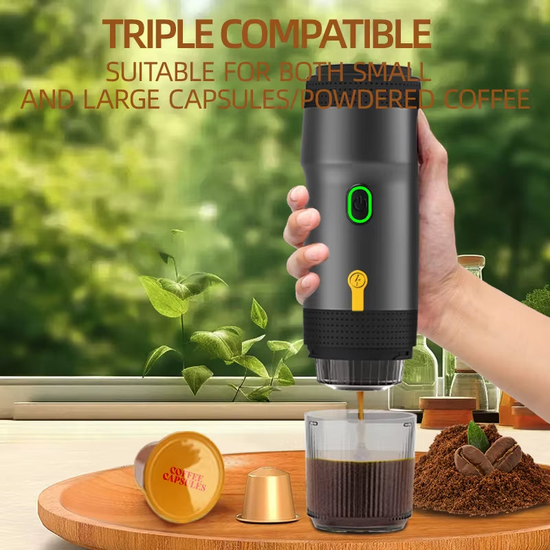 Portable Fully Automatic Espresso Capsule Coffee Machine for Large and Small Capsules of Coffee Powder Electric Coffee Machine