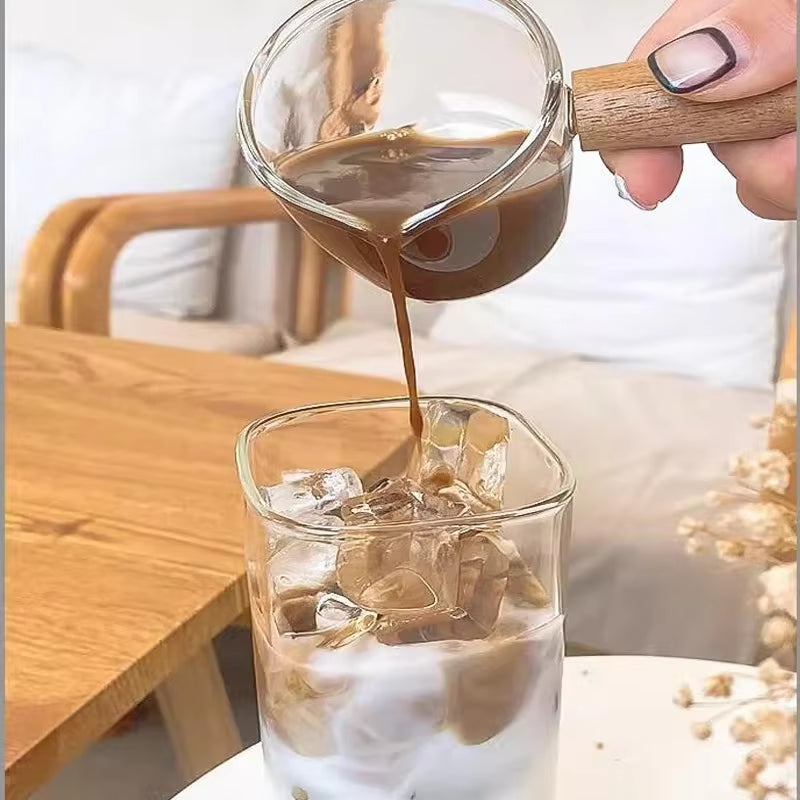 Square Coffee Glass Cup with Lid and Straw Transparent Glasses Milk Tea Juice Cups Ice Mug for Drinkware