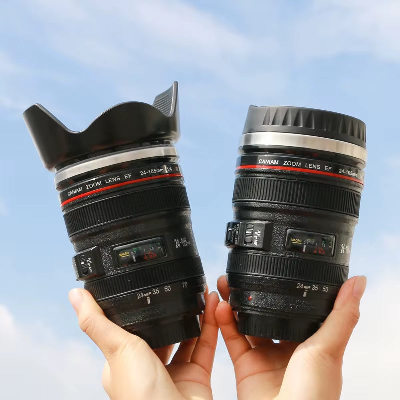 1Pc Camera Lens Coffee Mug, Travel Coffee Photographers Mug, Home Supplies
