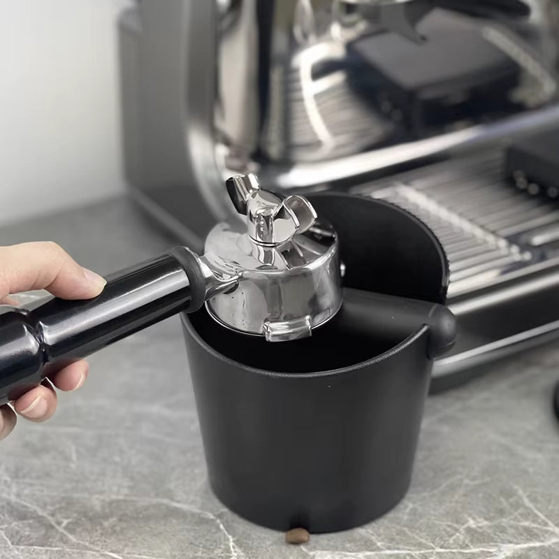 Coffee Knock Box anti Slip Shock-Absorbent Espresso Grind Grounds Container Dump Waste Bin Home Cafe Accessories Barista Tools