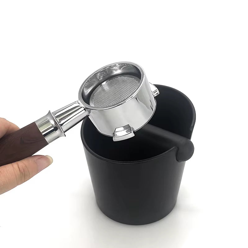 Coffee Knock Box anti Slip Shock-Absorbent Espresso Grind Grounds Container Dump Waste Bin Home Cafe Accessories Barista Tools